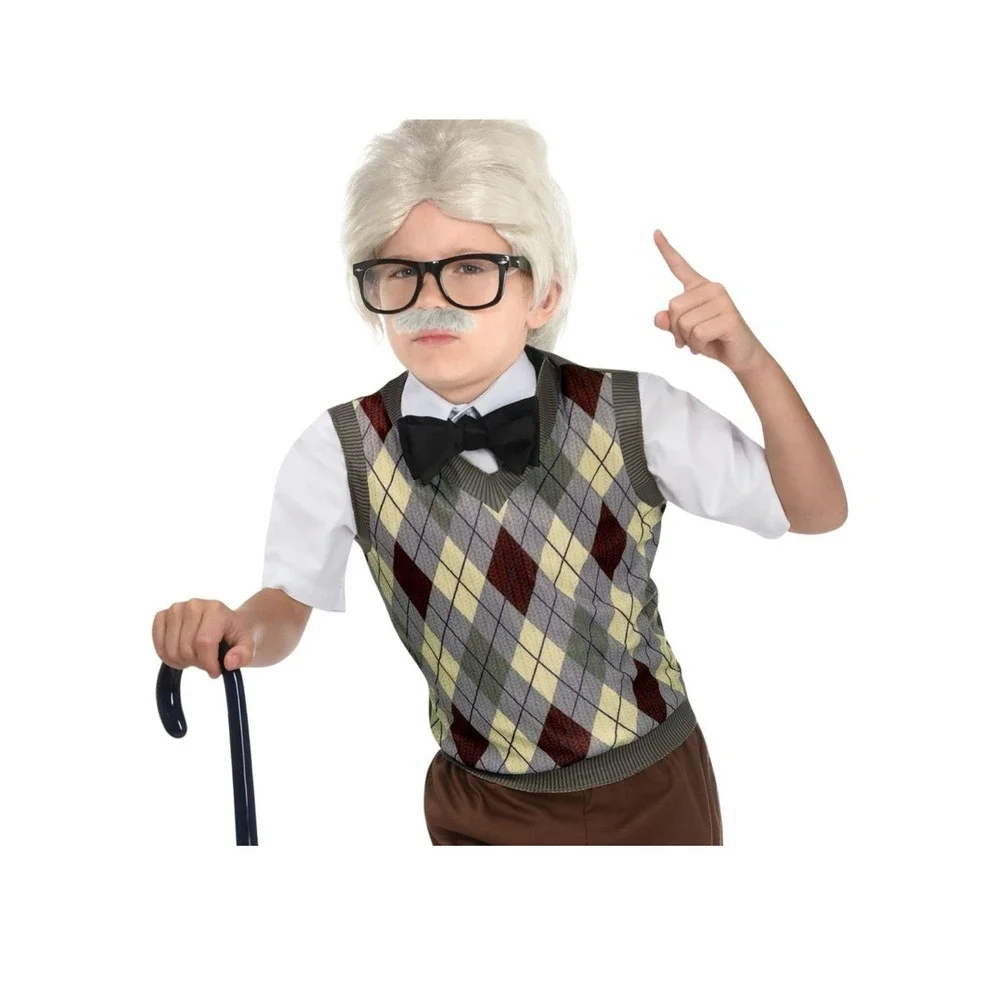 Argyle Vest Old Man Plaid‎ Suit Yourself Fancy Dress Up Halloween Child Costume